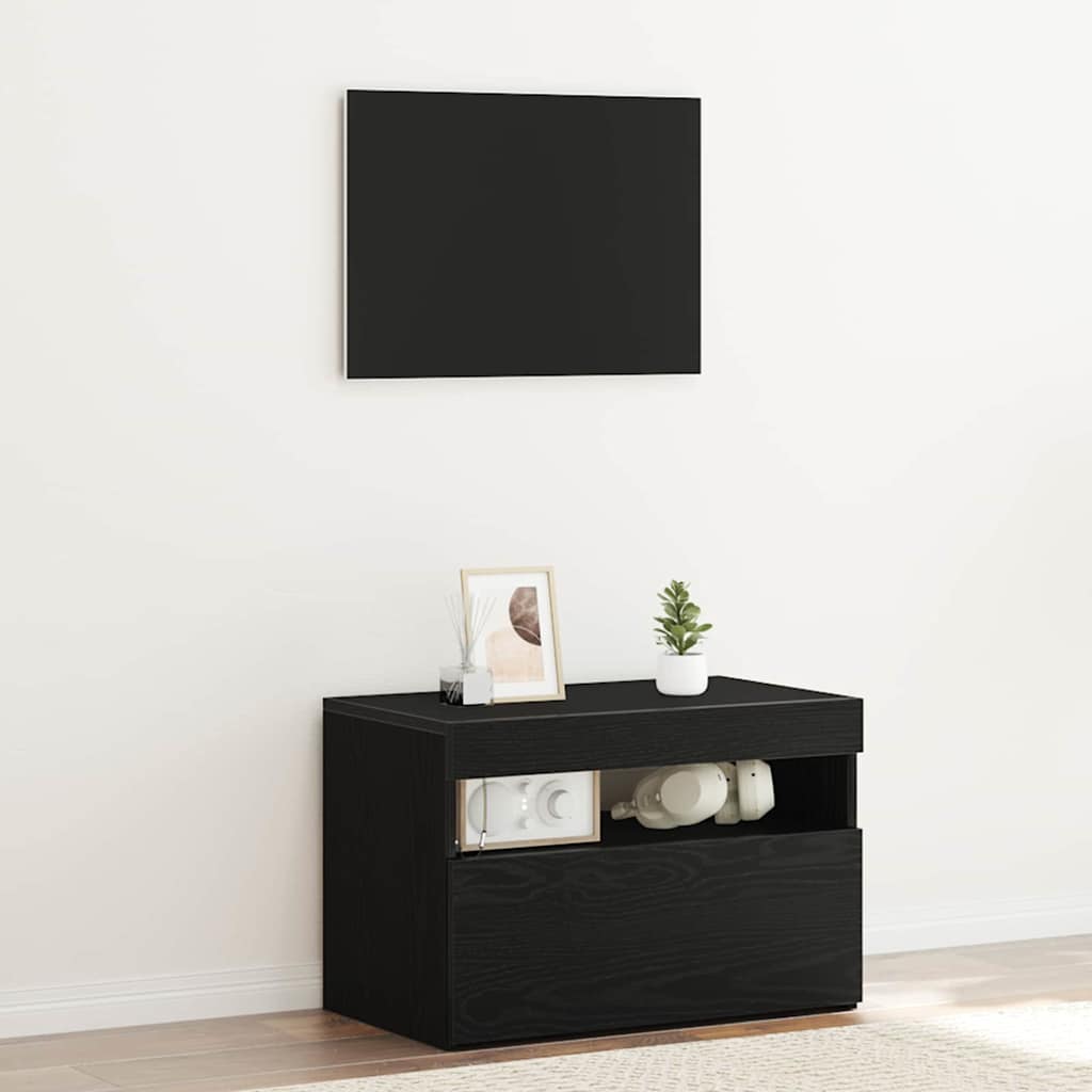 Novaro Éjjeliszekrény Fekete tölgy 60 x 35 x 40 cm Szerelt Fa