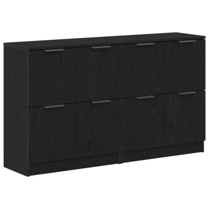 Novaro Széf 2 db Fekete tölgy 60 x 30 x 70 cm Szerelt Fa