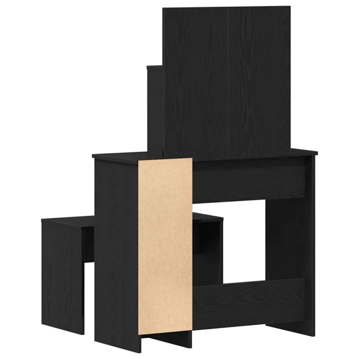 Novaro Sminkasztal Készlet 2 db Fekete tölgy 86,5 x 35 x 136 cm
