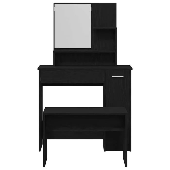 Novaro Sminkasztal Készlet 2 db Fekete tölgy 86,5 x 35 x 136 cm