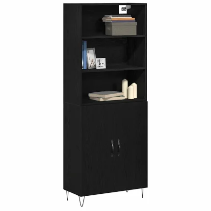 Novaro Magasfiú 2 db Fekete tölgy 69,5 x 34 x 180 cm