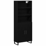 Novaro Magasfiú 2 db Fekete tölgy 69,5 x 34 x 180 cm