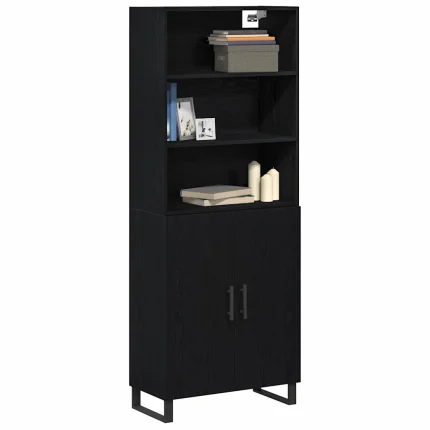 Novaro Magasfiú 2 db Fekete tölgy 69,5 x 34 x 180 cm