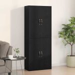 Novaro Fali szekrény 2 db Fekete tölgy 69,5 x 34 x 90 cm Szerelt Fa