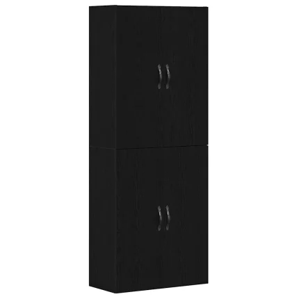 Novaro Fali szekrény 2 db Fekete tölgy 69,5 x 34 x 90 cm Szerelt Fa