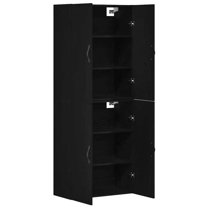 Novaro Fali szekrény 2 db Fekete tölgy 69,5 x 34 x 90 cm Szerelt Fa
