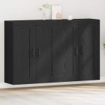 Novaro Fali szekrény 2 db Fekete tölgy 69,5 x 34 x 90 cm Szerelt Fa