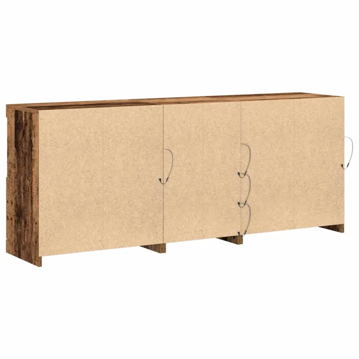Novaro LED tálaló Öreg fa 162 x 37 x 67 cm Szerelt Fa