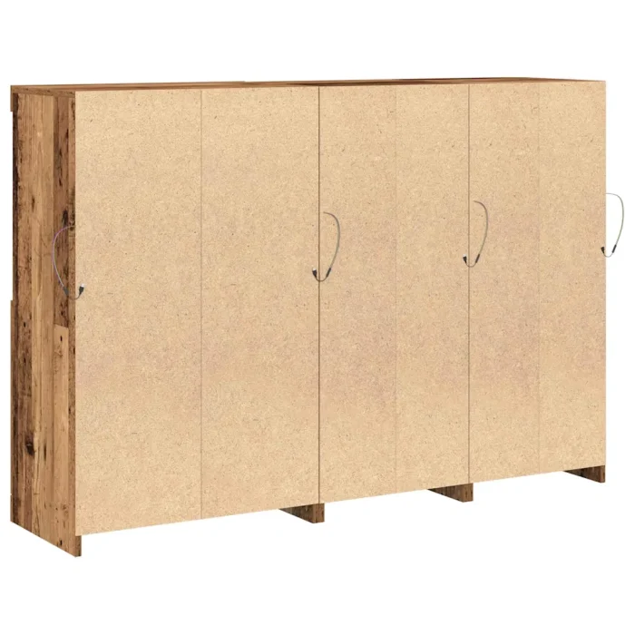 Novaro LED tálaló Öreg fa 142,5 x 37 x 100 cm Szerelt Fa