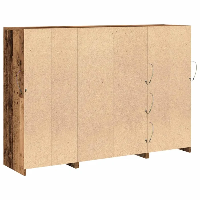 Novaro LED tálaló Öreg fa 142,5 x 37 x 100 cm Szerelt Fa