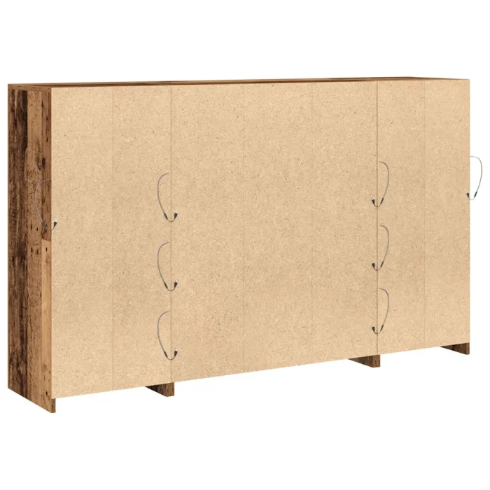 Novaro LED tálaló Öreg fa 163 x 37 x 100 cm Szerelt Fa