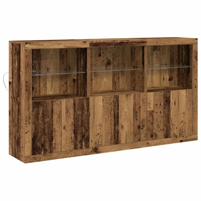 Novaro LED tálaló Öreg fa 181,5 x 37 x 100 cm Szerelt Fa