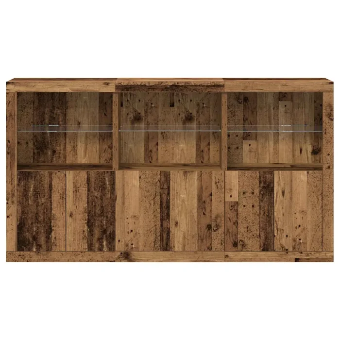 Novaro LED tálaló Öreg fa 181,5 x 37 x 100 cm Szerelt Fa