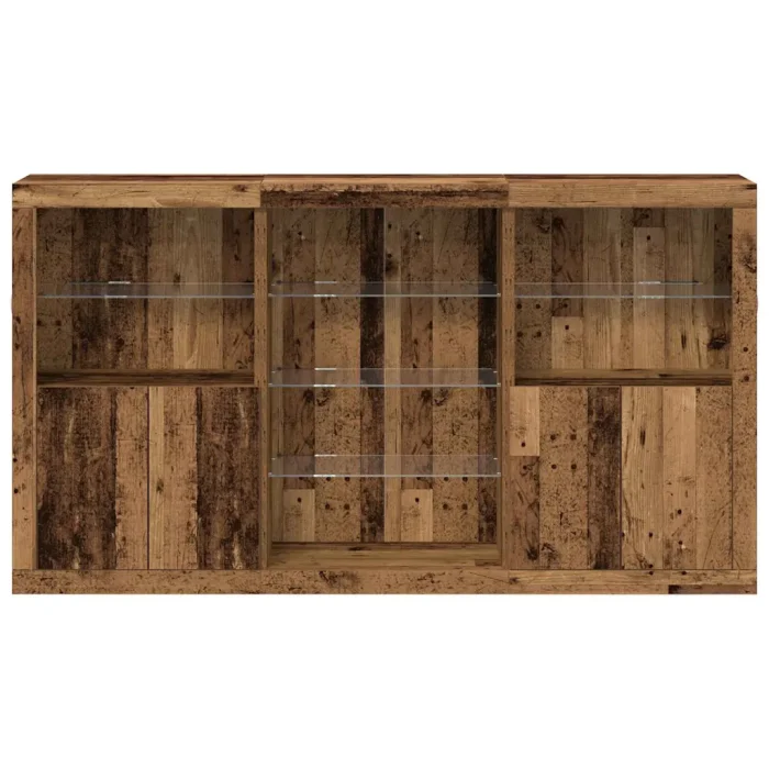 Novaro LED tálaló Öreg fa 181,5 x 37 x 100 cm Szerelt Fa