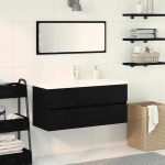 Novaro Fürdőszobai mosdószekrény Fekete tölgy 90 x 39 x 62 cm