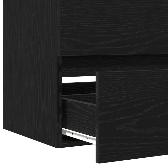 Novaro Fürdőszobai mosdószekrény Fekete tölgy 60 x 39 x 62 cm