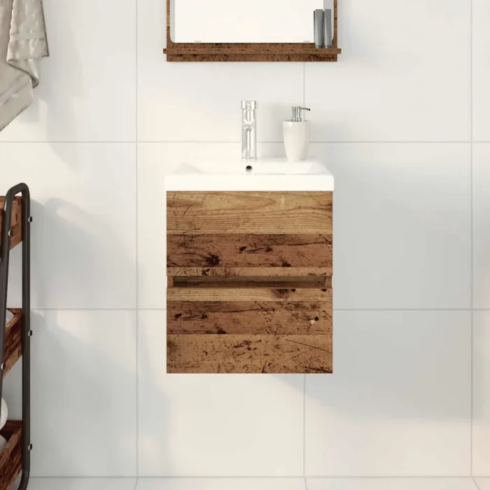 Novaro Fürdőszobai mosdószekrény Fekete tölgy 80 x 39 x 62 cm