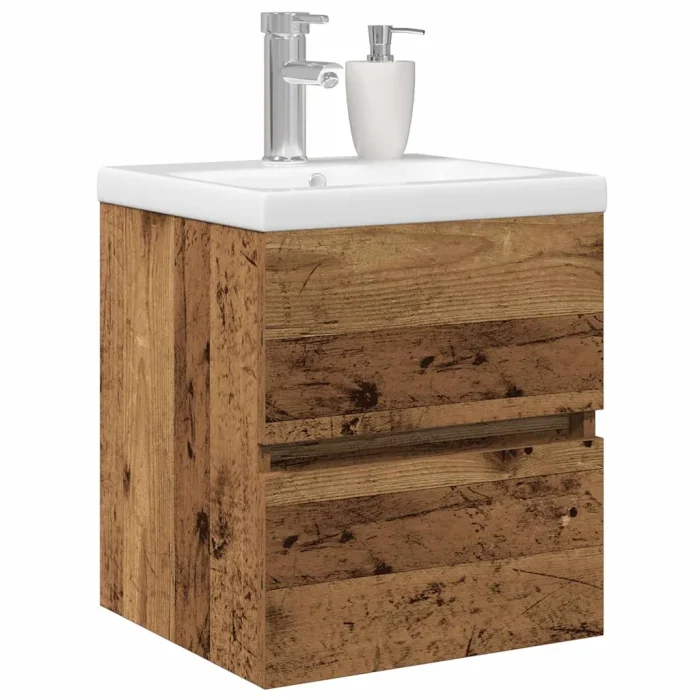 Novaro Fürdőszobai mosdószekrény Fekete tölgy 80 x 39 x 62 cm