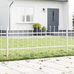 Novaro Kerti Kerítés WOERDEN 2 db 3,4 x 0,6 m Porfestett acél Fehér