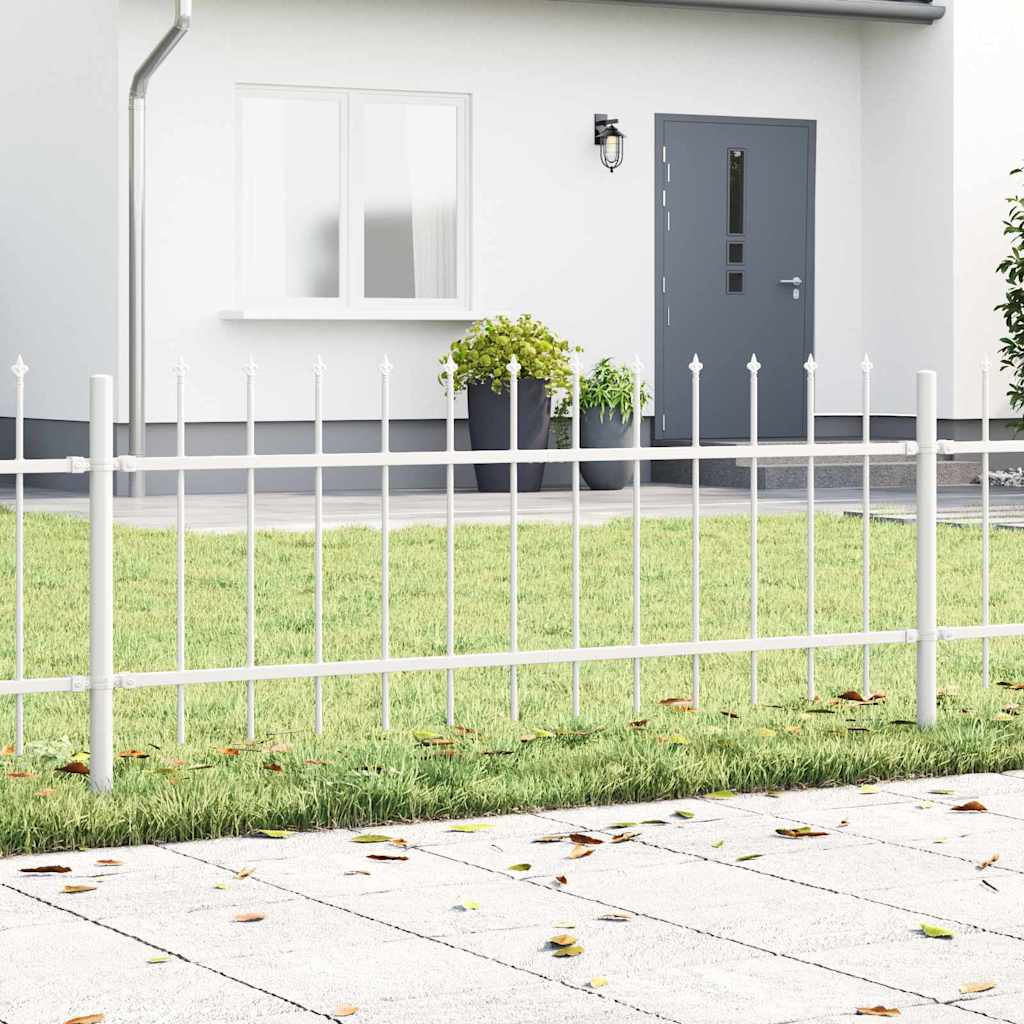 Novaro Kerti Kerítés WOERDEN 3 db 5,1 x 0,6 m Porfestett acél Fehér