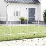 Novaro Kerti Kerítés BOXTEL 3 db 5,1 x 1 m Porfestett acél Fehér