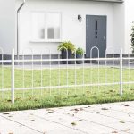Novaro Kerti Kerítés BOXTEL 4 db 6,8 x 0,6 m Porfestett acél Fehér