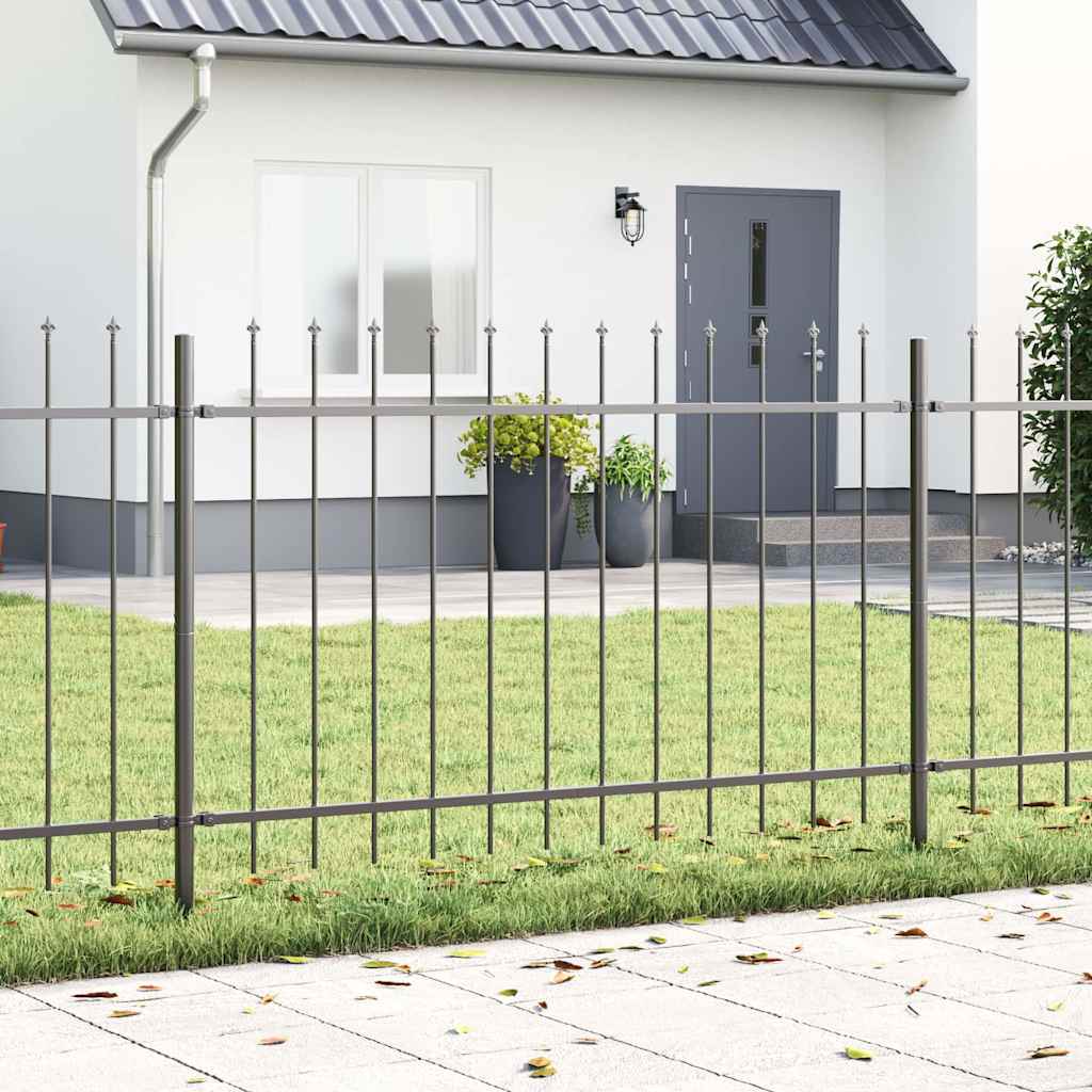 Novaro Kerti Kerítés WOERDEN 6 db 10,2 x 1,2 m Porfestett acél Szürke
