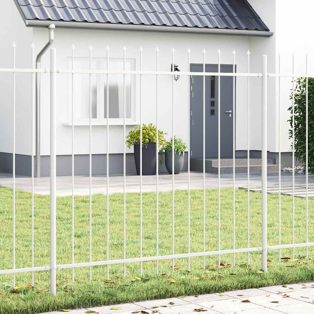 Novaro Kerti Kerítés WOERDEN 7 db 11,9 x 1,5 m Porfestett acél Fehér