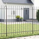 Novaro Kerti Kerítés WOERDEN 9 db 15,3 x 1,5 m Porfestett acél Szürke