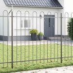 Novaro Kerti Kerítés BOXTEL 9 db 15,3 x 1,5 m Porfestett acél Szürke