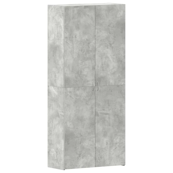 Novaro Cipőszekrény 80 x 35.5 x 180 cm Szerelt Fa Szürke