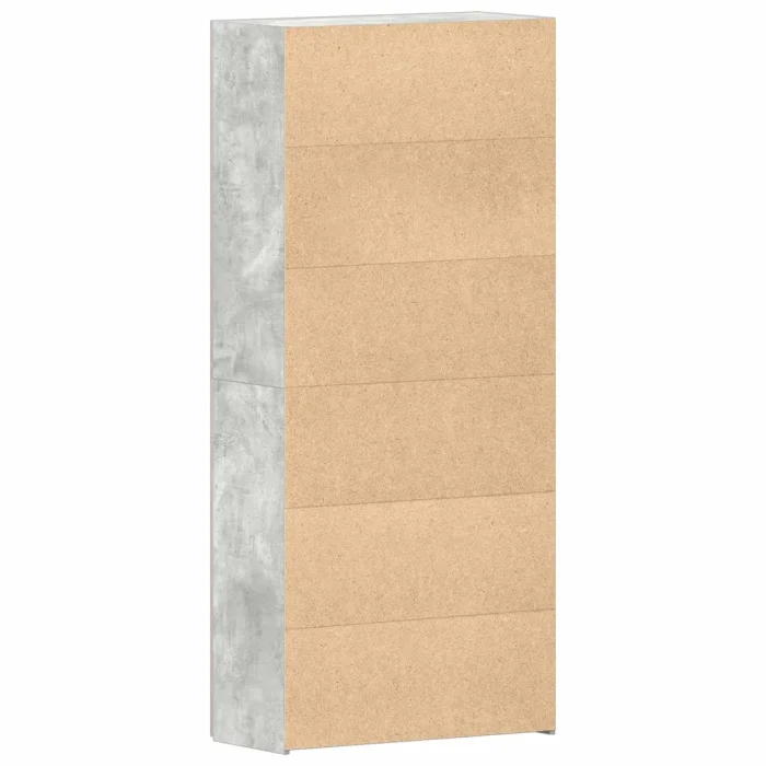 Novaro Cipőszekrény 80 x 35.5 x 180 cm Szerelt Fa Szürke
