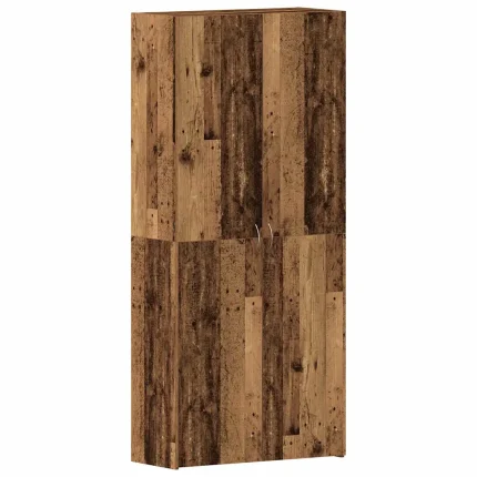 Novaro Cipőszekrény 80 x 35.5 x 180 cm Szerelt Fa Barna