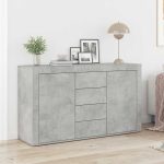 Novaro Széf Beton Szürke 120 x 36 x 69 cm Szerelt Fa