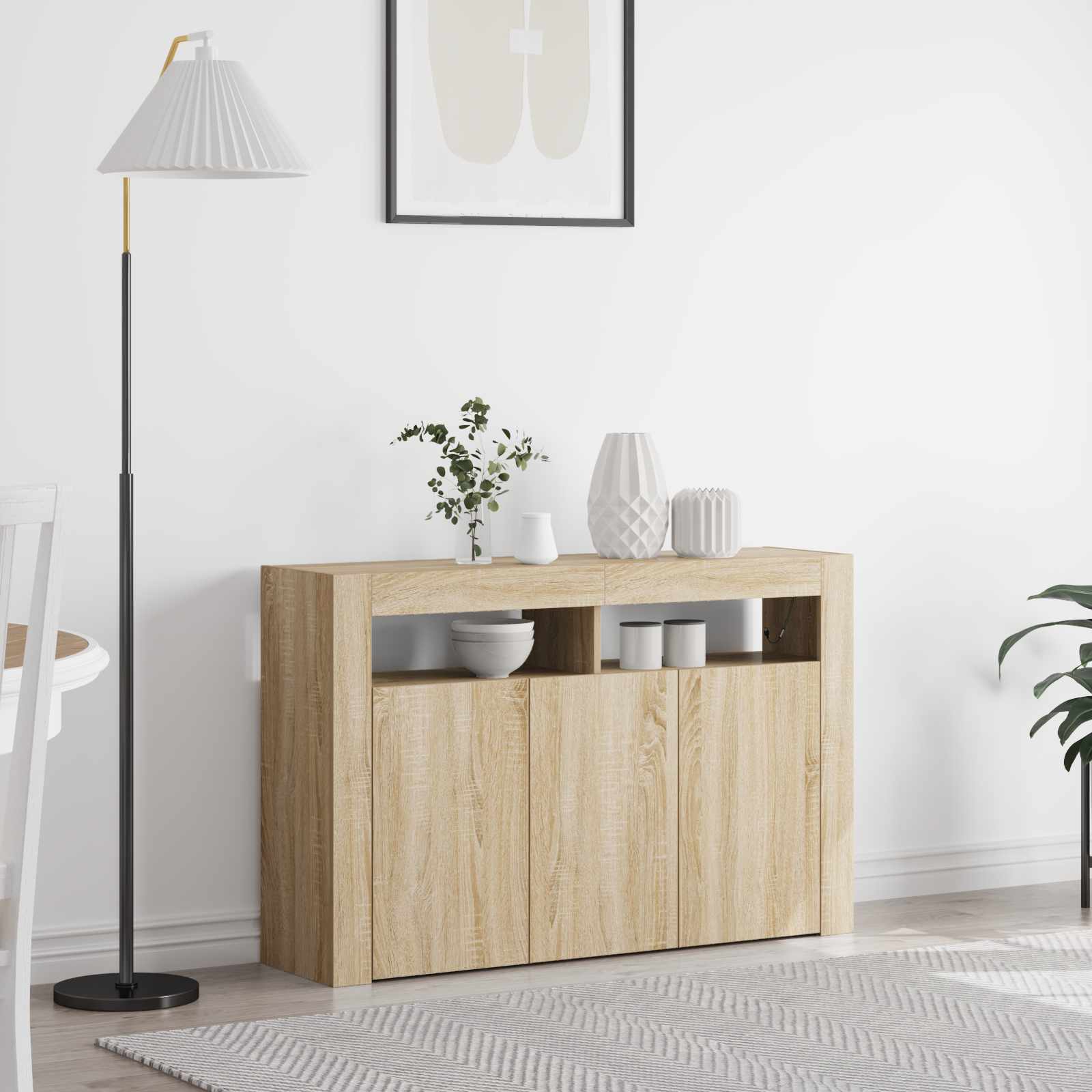 Novaro Széf Sonoma tölgy 116 x 30 x 75 cm Szerelt Fa