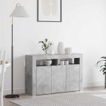 Novaro Széf Beton Szürke 116 x 30 x 75 cm Szerelt Fa
