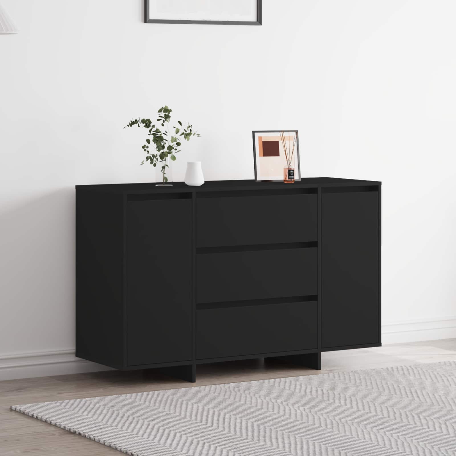 Novaro Széf Fekete 120 x 41 x 75 cm Szerelt Fa