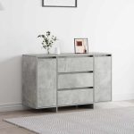 Novaro Széf Beton Szürke 120 x 41 x 75 cm Szerelt Fa