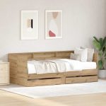 Novaro Nappaliágy fiókkal Artisan tölgy 100 x 200 cm Szerelt Fa
