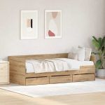 Novaro Nappaliágy fiókkal Artisan tölgy 90 x 200 cm Szerelt Fa