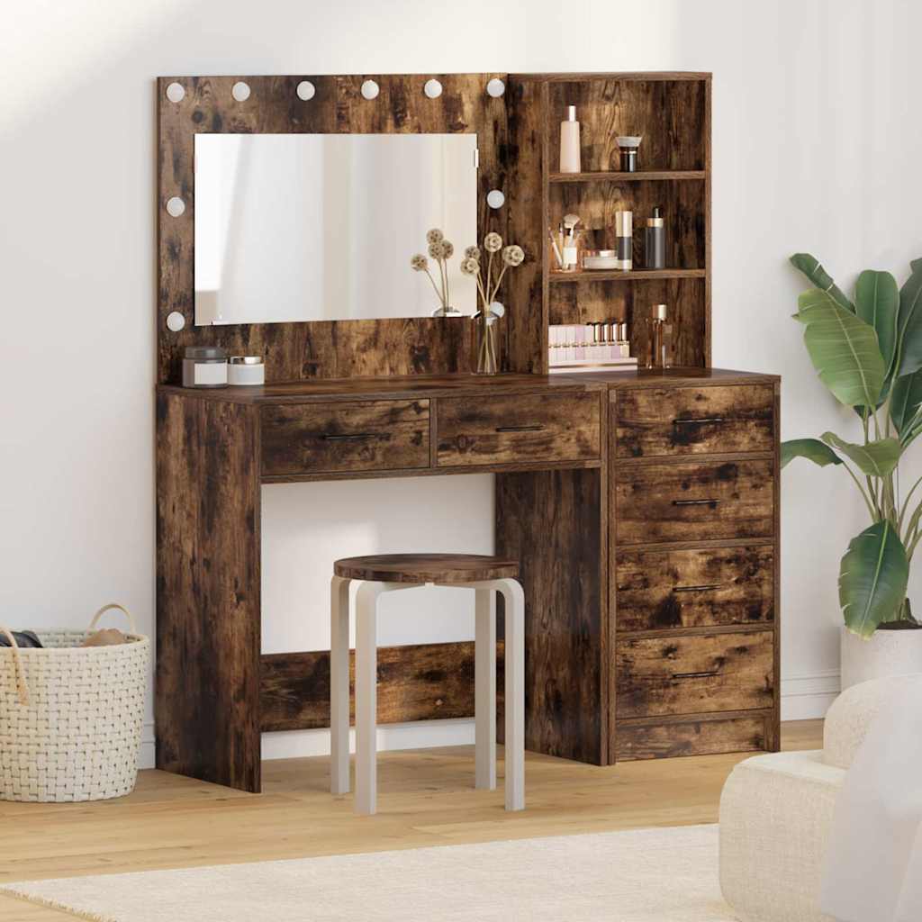Novaro Öltözködőasztal 2 db Barna 78.5 x 41 x 135 cm Szerelt Fa