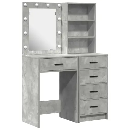 Novaro Öltözködőasztal 2 db Szürke 50 x 41 x 135 cm Szerelt Fa