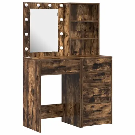 Novaro Öltözködőasztal 2 db Barna 50 x 41 x 135 cm Szerelt Fa
