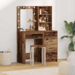Novaro Öltözködőasztal 2 db Barna 50 x 41 x 135 cm Szerelt Fa
