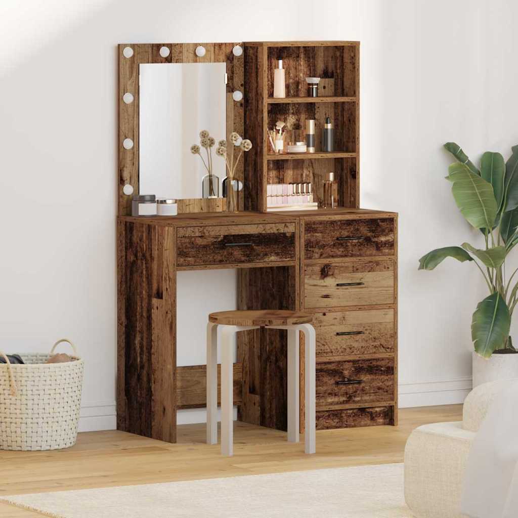 Novaro Öltözködőasztal 2 db Barna 50 x 41 x 135 cm Szerelt Fa