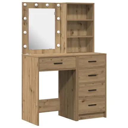 Novaro Öltözködőasztal 2 db Barna 50 x 41 x 135 cm Szerelt Fa