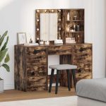 Novaro Öltözködőasztal 3 db Barna 40 x 41 x 135 cm Szerelt Fa