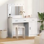 Novaro Öltözködőasztal 2 db Fehér 40 x 41 x 75 cm Szerelt Fa