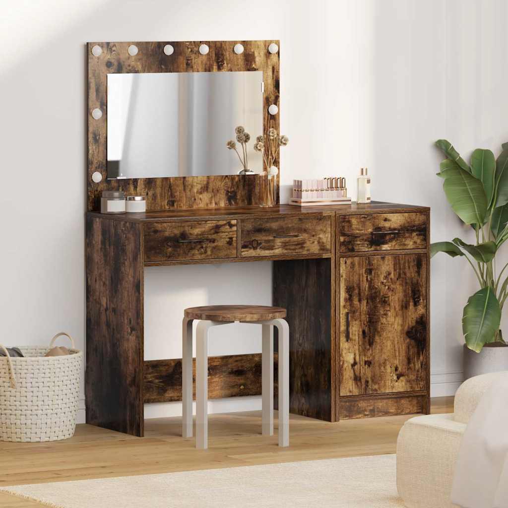 Novaro Öltözködőasztal 2 db Barna 40 x 41 x 75 cm Szerelt Fa
