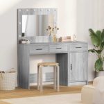 Novaro Öltözködőasztal 2 db Szürke 40 x 41 x 75 cm Szerelt Fa